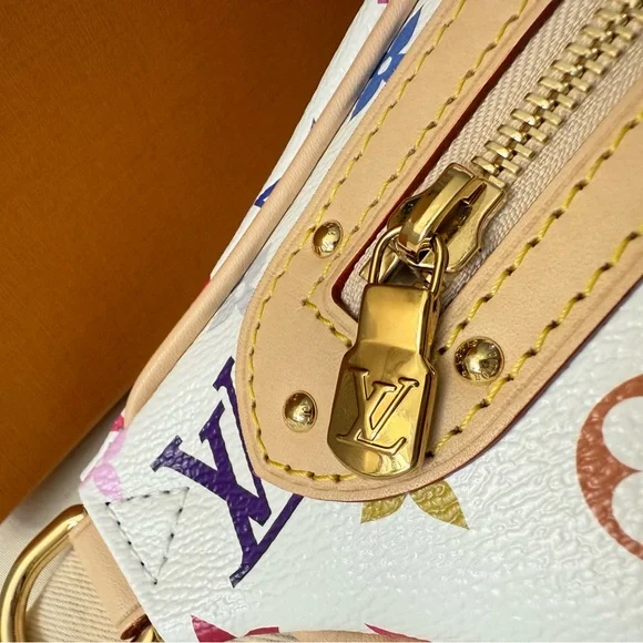 *100% AUTH* Louis Vuitton x Takashi Murakami – White Multicolored High-Rise - Picture 4 of 10